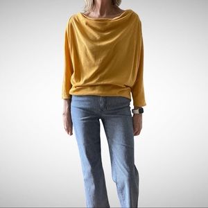 Tahari Cotton/Modal Knit 3/4 Length Tee Marigold S